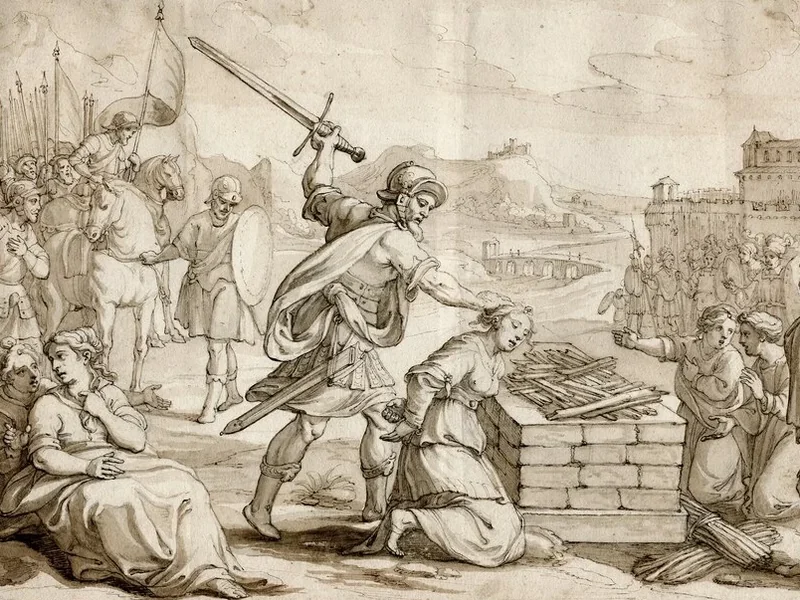 1573-Pieter de Jode il Vecchio - La figlia di Iefte viene sacrificata